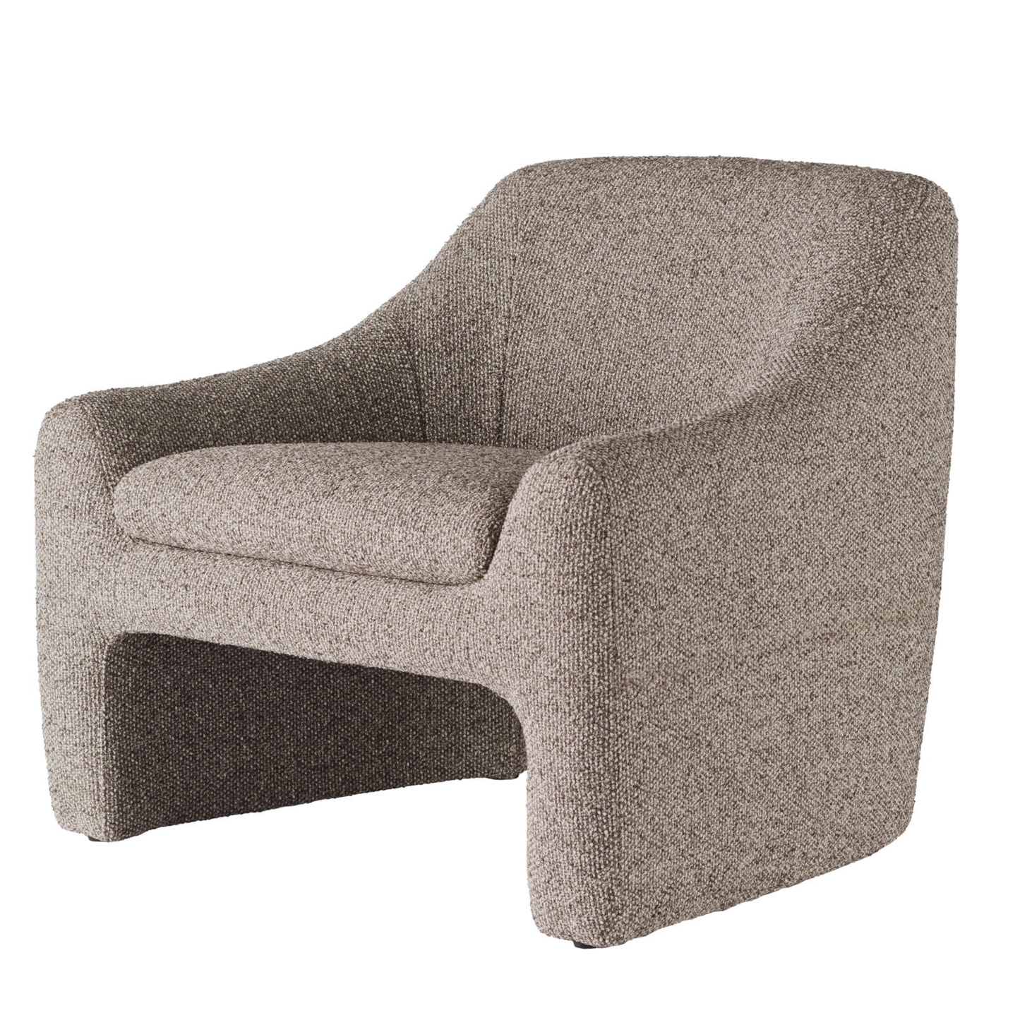 Better Homes & Gardens Emerson Curvy Accent Chair, Truffle Brown Boucle